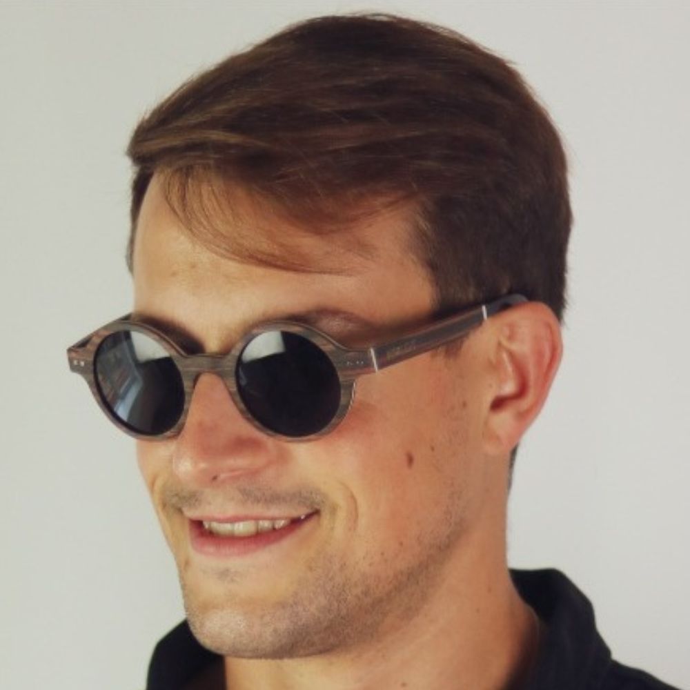GOLFMASTER BLUE - Gafas de Sol Polarizadas - Estilo boho en madera: esencia bohemia, diseño auténtico