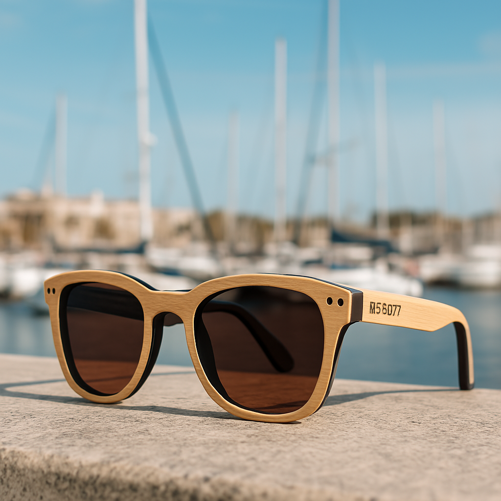 BROOKLYN VANILA - Gafas de sol de madera de Arce Blanco y Ébano