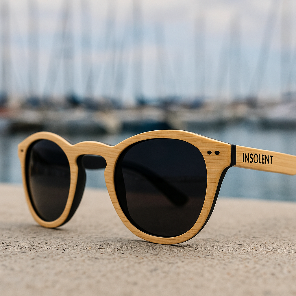 BROOKLYN VANILA - Gafas de sol de madera de Arce Blanco y Ébano