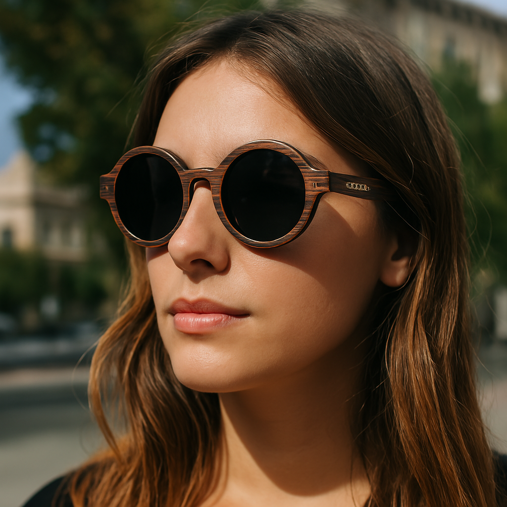 GOLFMASTER BLUE - Gafas de Sol Polarizadas - Estilo boho en madera: esencia bohemia, diseño auténtico