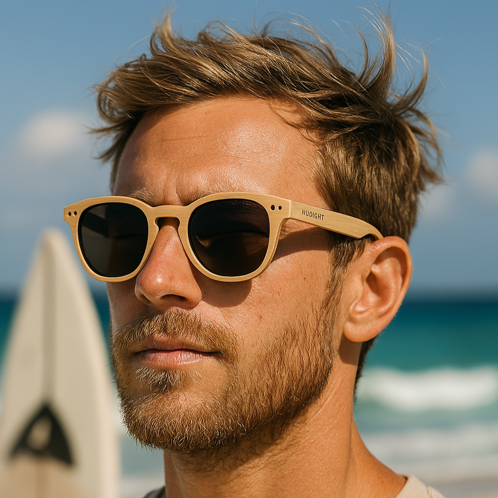 BROOKLYN VANILA - Gafas de sol de madera de Arce Blanco y Ébano